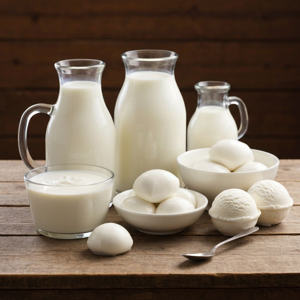 Fresh buffalo milk and dairy products