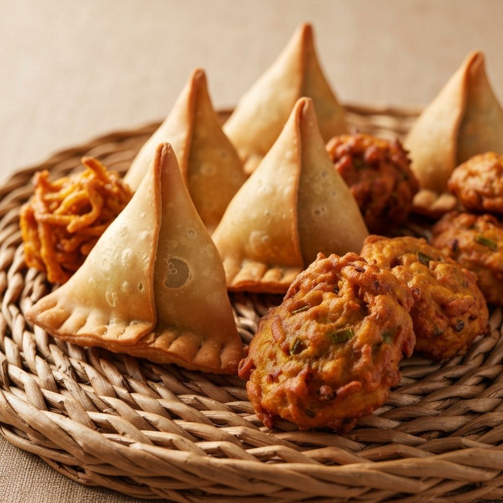 Assorted Indian snacks and savouries